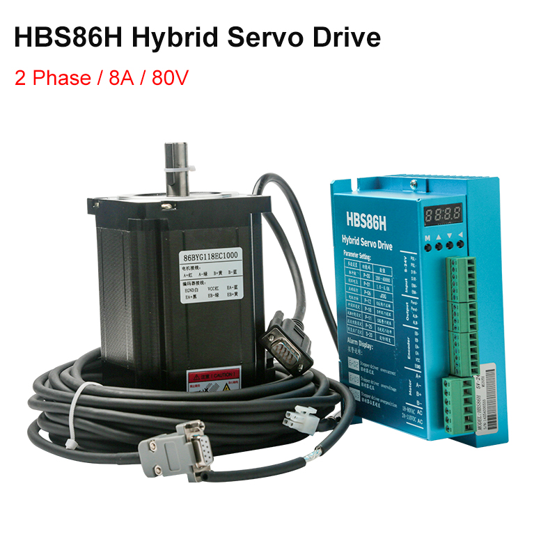 Hybrid Servo Driver Nema 34 8.5Nm - HBS860H hybride servodriver AC 18-80V 8A