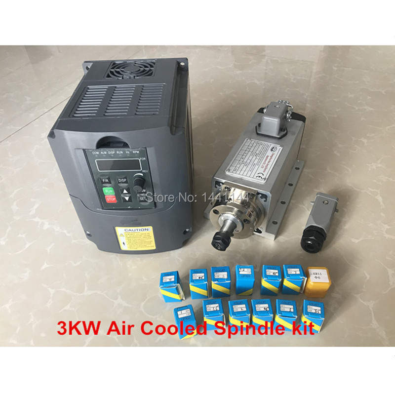 Er20 Collet Chuck Spindle Motor 220V - Luchtgekoelde Spindel 3KW 220 V/380 V