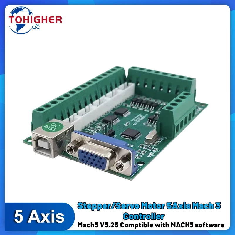 5 Axis Cnc Breakout Board Interface Mach3 - 5-assige interfacekaart Mach3 Breakout Board Stappenmotor