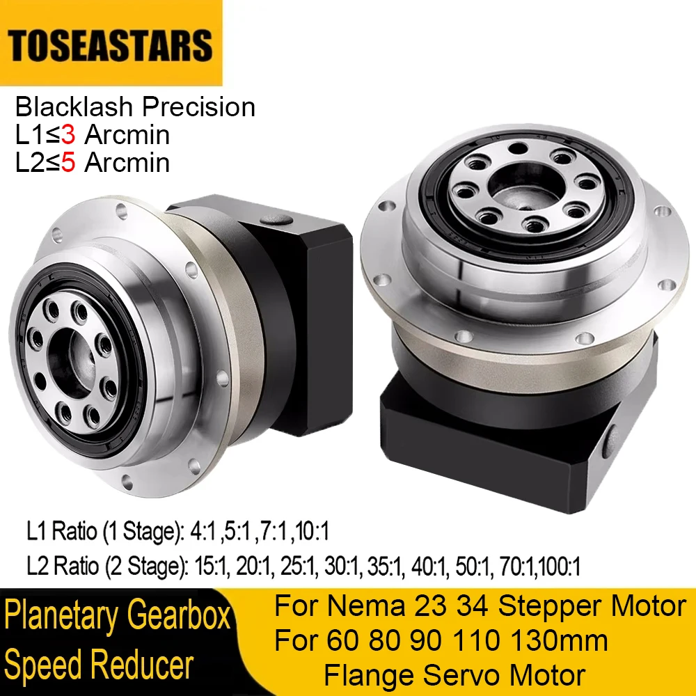 Planetary Gearbox Reducer Nema 23 34 - Hoge Precisie Spiraalvormige Reducer Circulaire Schijfuitgang