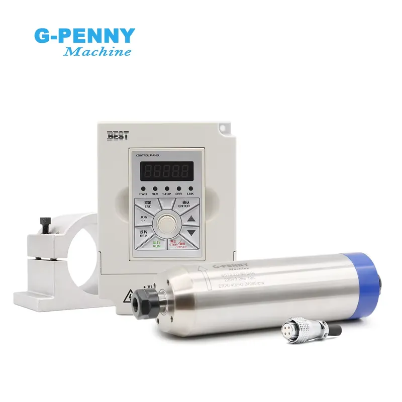 2.2Kw Water Cooled Spindle Kit Vfd - G-penny 2.2KW ER20 D80 Houtbewerking Bullet
