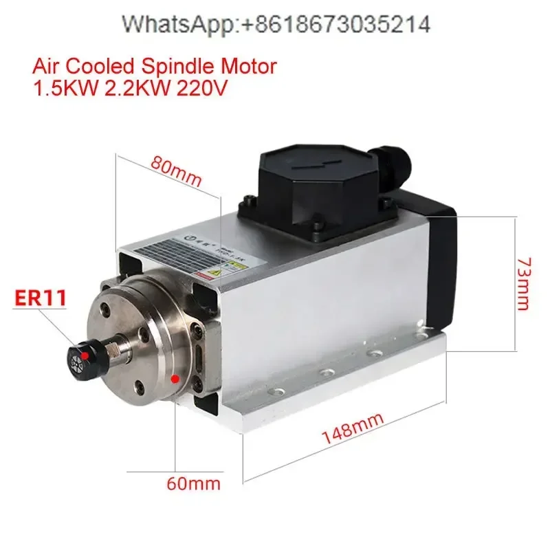 Er20 Collet Chuck Spindle Motor 220V - 800W 1,5W 2,2KW 3,5KW 4,5KW 6KW