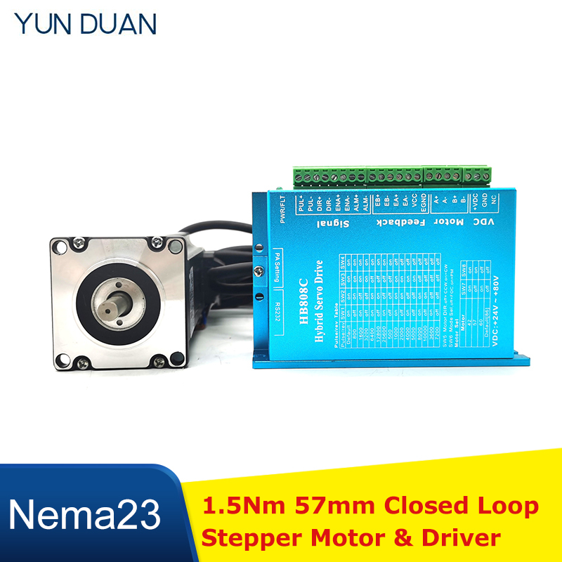 Nema 23 Closed Loop Stepper Motor Driver Kit - 1.5Nm Closed Loop Stappenmotor Driver Nema23