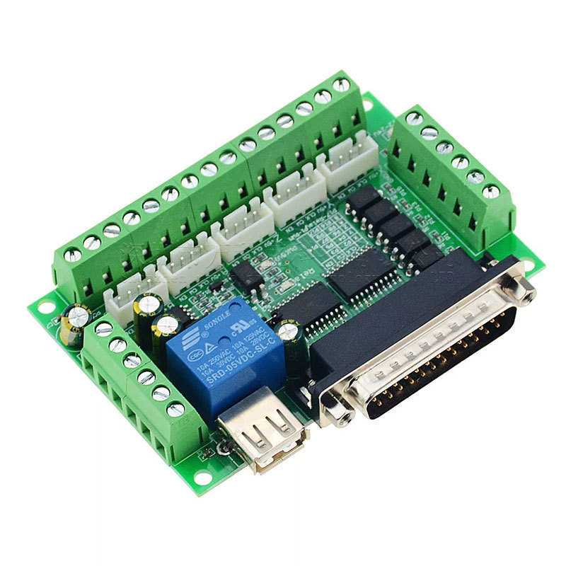 5 Axis Cnc Breakout Board Interface Mach3 - 5-assige CNC-interface-adapter breakout-kaart voor stappenmotordriver Mach3