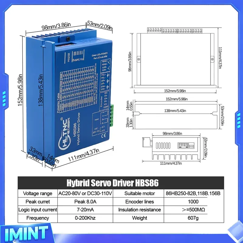 4-assige Nema 34 Closed Loop s - Hybrid Servo Driver Nema 34 8.5Nm recensie en prijs