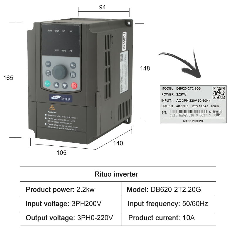 2,2 kW watergekoelde spindelse - 2.2Kw Water Cooled Spindle Kit Vfd recensie en prijs