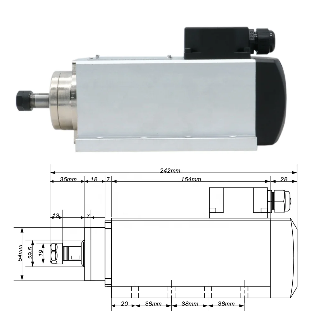 HLTNC 1,5kW Flash airgekoelde  - Air Cooled 1.5Kw Spindle Motor Inverter 110V recensie en prijs