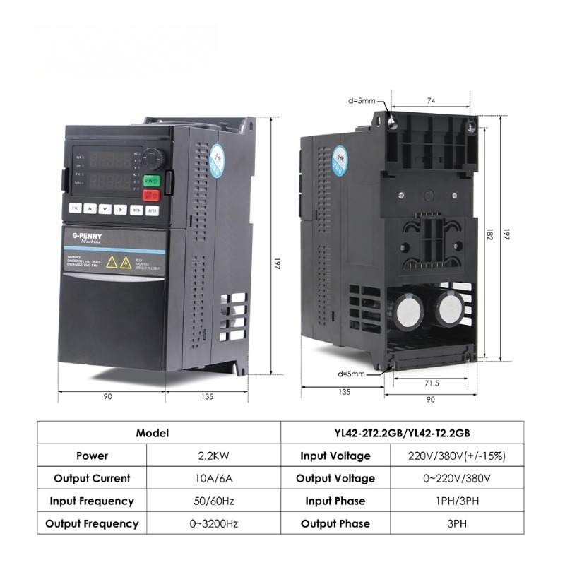 2.2kw ER20 D80 12000rpm/24000r - 2.2Kw Water Cooled Spindle Kit Vfd recensie en prijs
