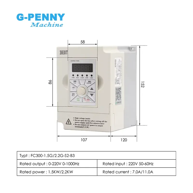 G-penny 2.2KW ER20 D80 Houtbew - 2.2Kw Water Cooled Spindle Kit Vfd recensie en prijs