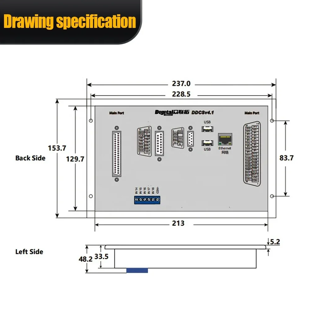 2026 HLTNC Nieuwste DDCS V4.1  - Ddcs V4.1 4 Axis Cnc Offline Controller recensie en prijs