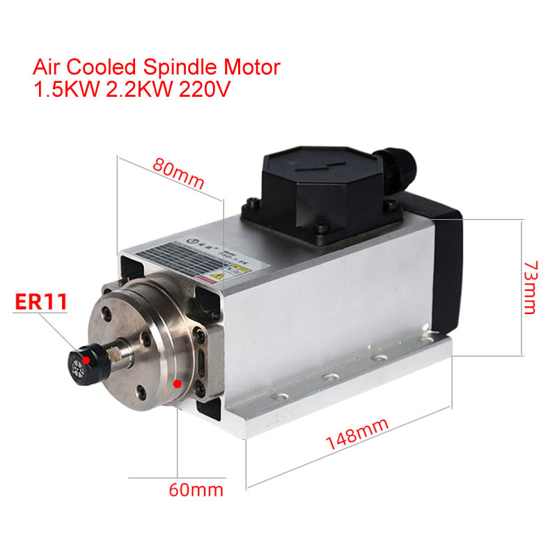 800W 1,5W 2,2KW 3,5KW 4,5KW 6K - Er20 Collet Chuck Spindle Motor 220V recensie en prijs