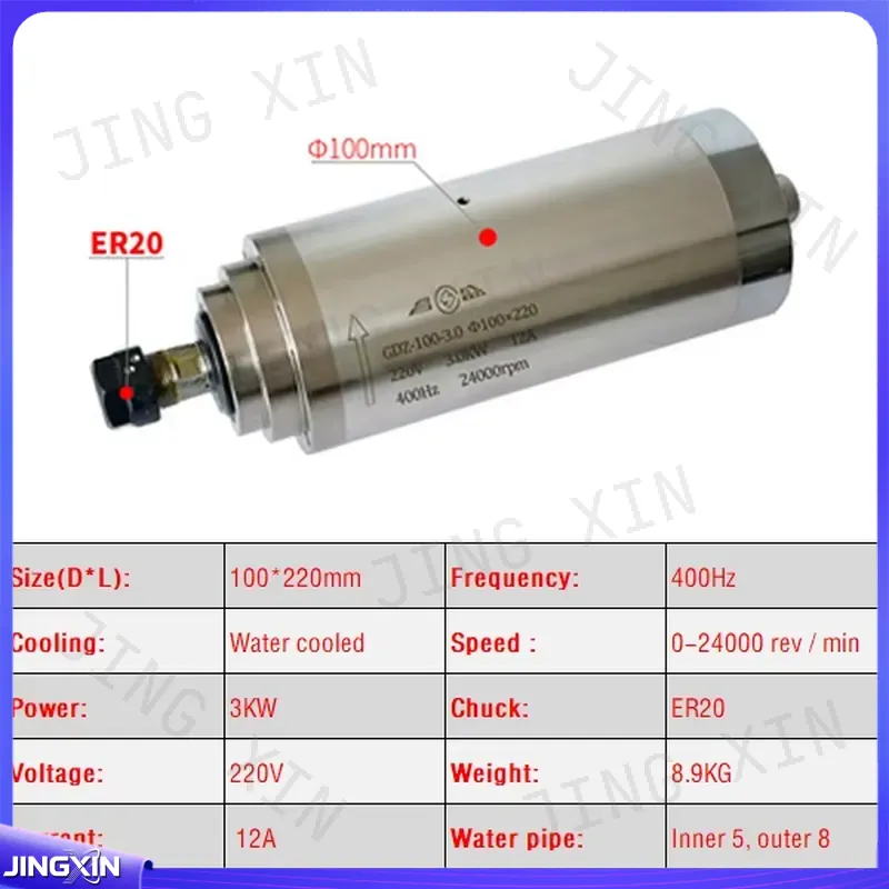 op maat gemaakt voor CNC-spind - Er20 Collet Chuck Spindle Motor 220V recensie en prijs